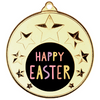 Happy Easter Medal 50mm Gold Stars Gift