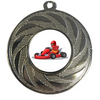 Go Karting Premium Racing Medals 50mm Silver Party Prize