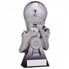 Gravity Metallic Silver & Black Ombre Football Award