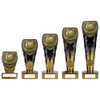 Lawn Bowls Award Black & Gold Fusion Cobra Trophy in 5 Sizes