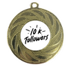 10k Followers Social Media Premium Medal 50mm Instagram TikTok Facebook X 