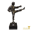 Large Silver Martial Arts Figure Award 9.5" Karate Kickboxing Judo MMA 