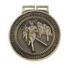 Gold Olympia Running Die-Cast Thick Metal Medal 60mm