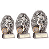 Rugby Award Blast Out Resin Female Trophy Silver Prize With Free Engraving at 1st Place 4 Trophies in 3 Sizes