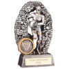 Rugby Award Blast Out Resin Female Trophy Silver Prize With Free Engraving at 1st Place 4 Trophies