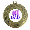 Personalised Fathers Day Gift #1 Dad Prize Number 1 Dad Medal Present