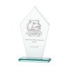 195mm Victory Jade Glass Award Laser Engraving
