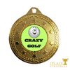 Crazy Golf Medal Award Gold Prize Winner Family Holiday 