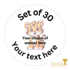 Custom Animal Stickers Children's Parties School Achievement Teacher TA