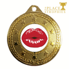 Red Lips Kiss Medal Award Crush Valentine Fun Quirky Gift