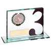 Go Kart Jade Glass Plaque 3rd Place with personalised engraving.
