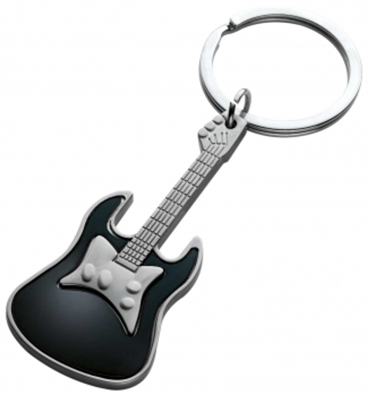 BLACK GUITAR KEYRING