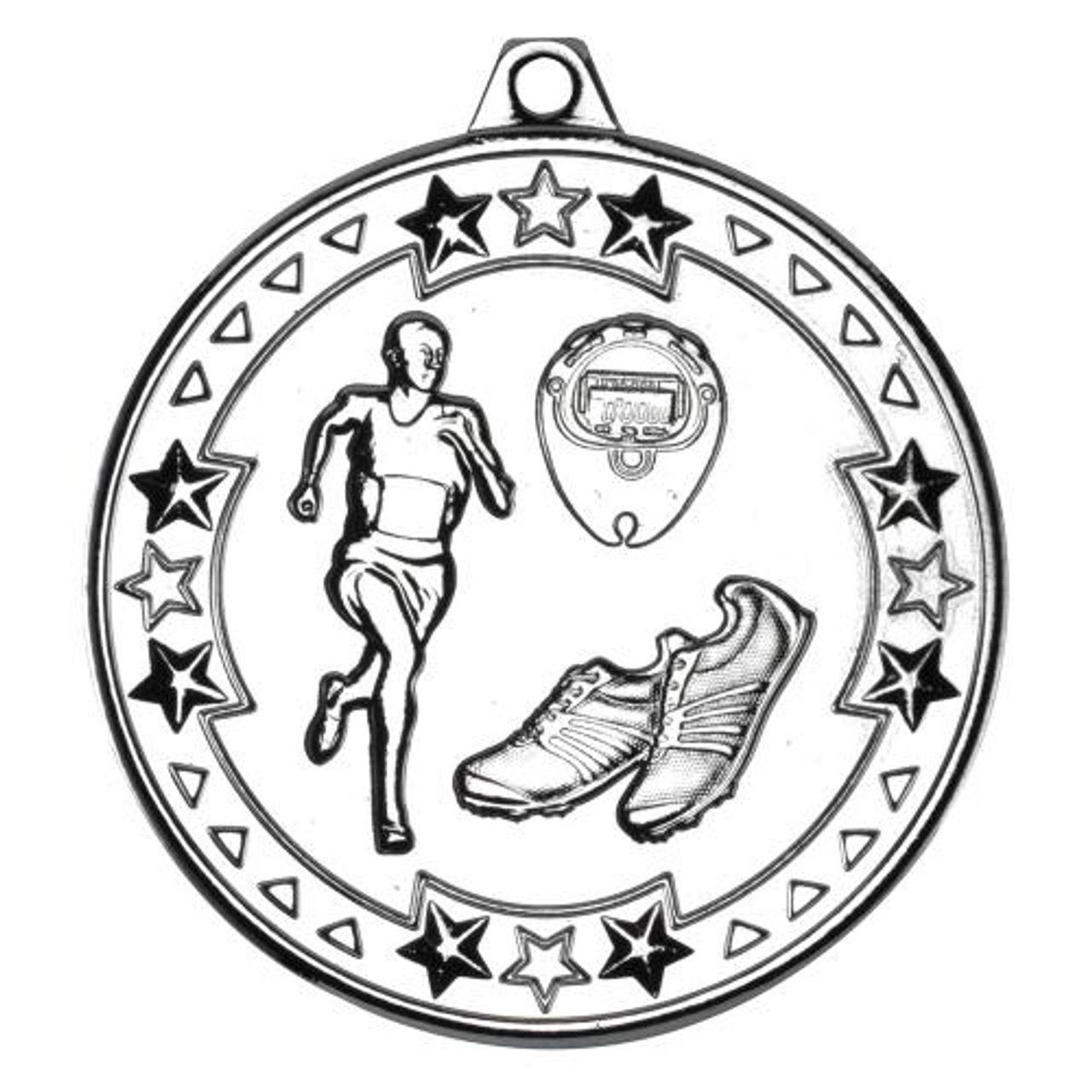 Silver Athletics Running Medal