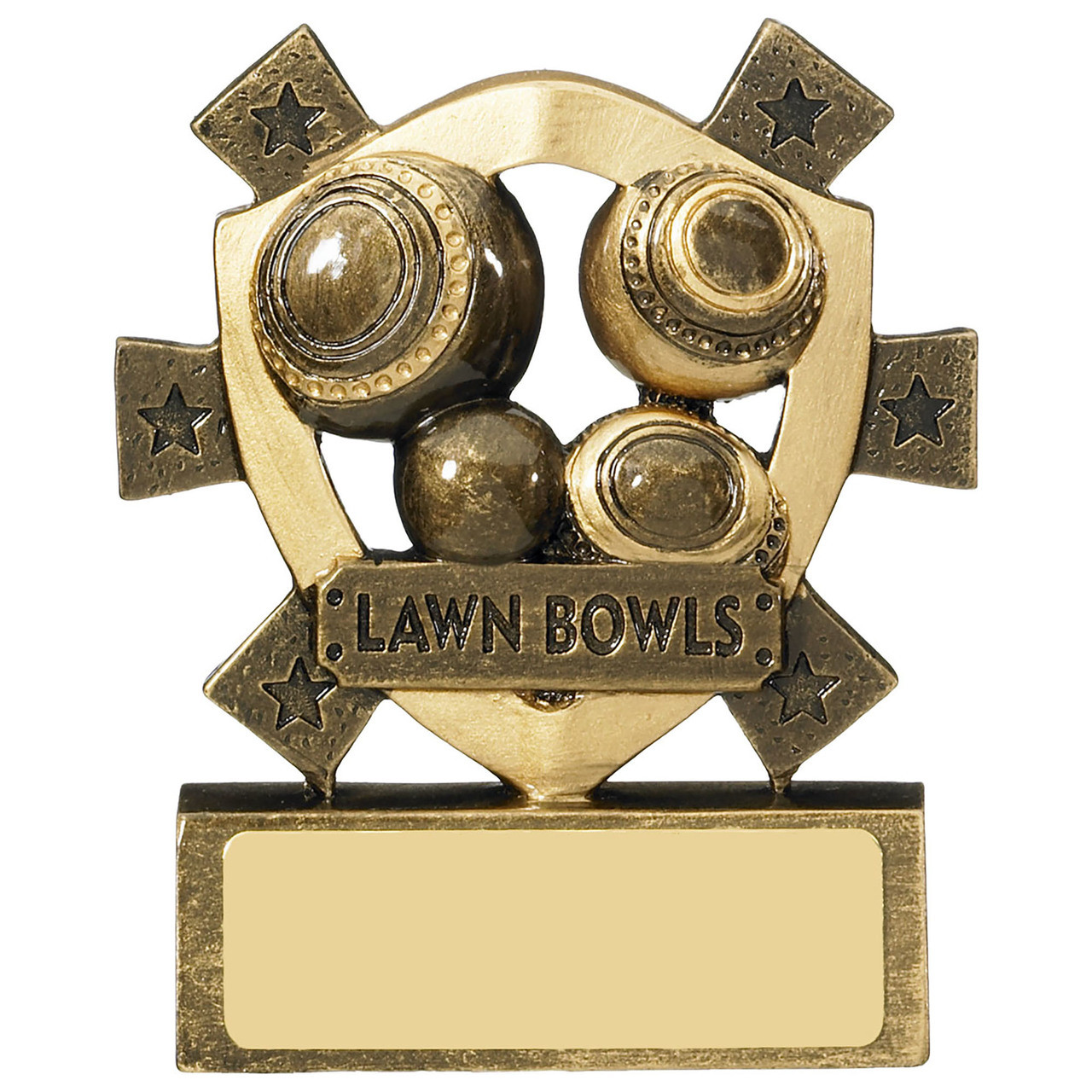 Mini Shield Lawn Bowls Trophy. Cheap, inexpensive award ONLY £3.50 at 1stPlace4trophies