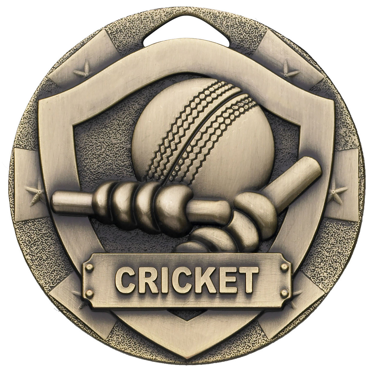 50mm embossed cricket medal in bronze with free engraving