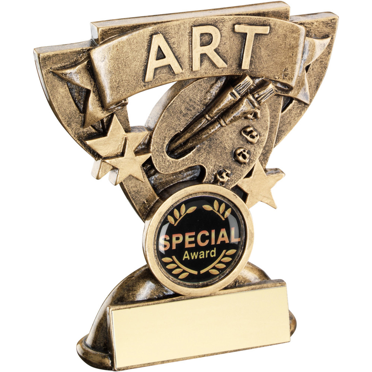 School Art Achievement Award in a cup star frame. Includes FREE engraving.