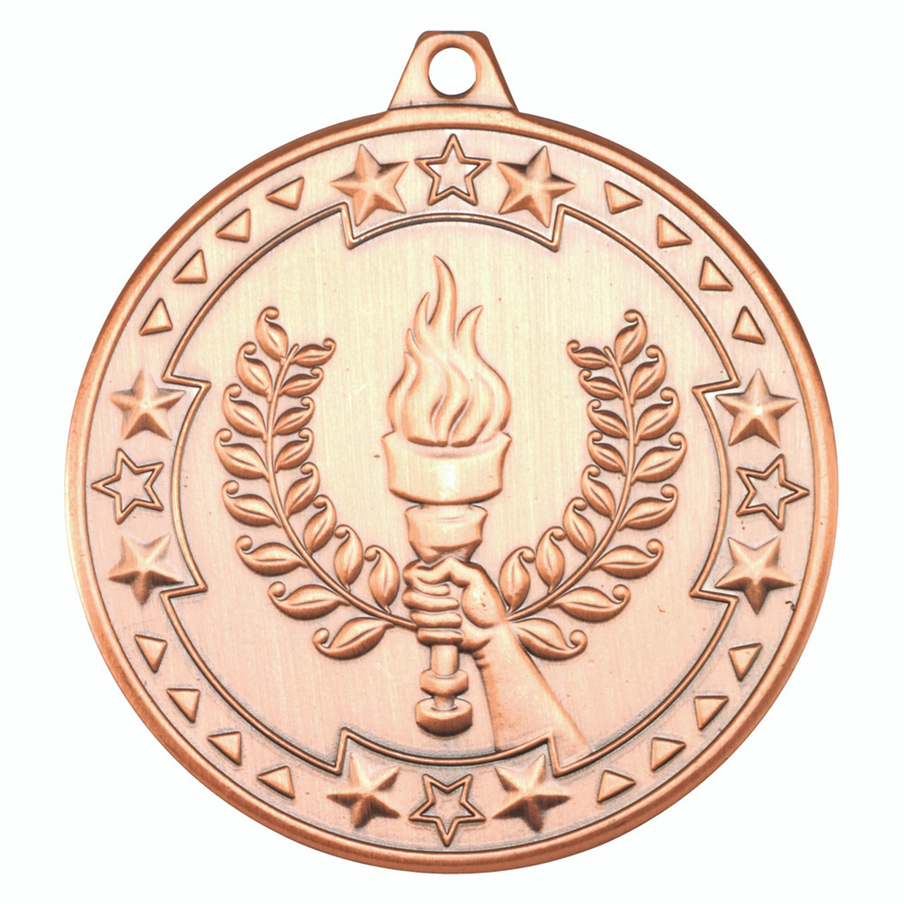 50mm Bronze Victory Torch Medal Award