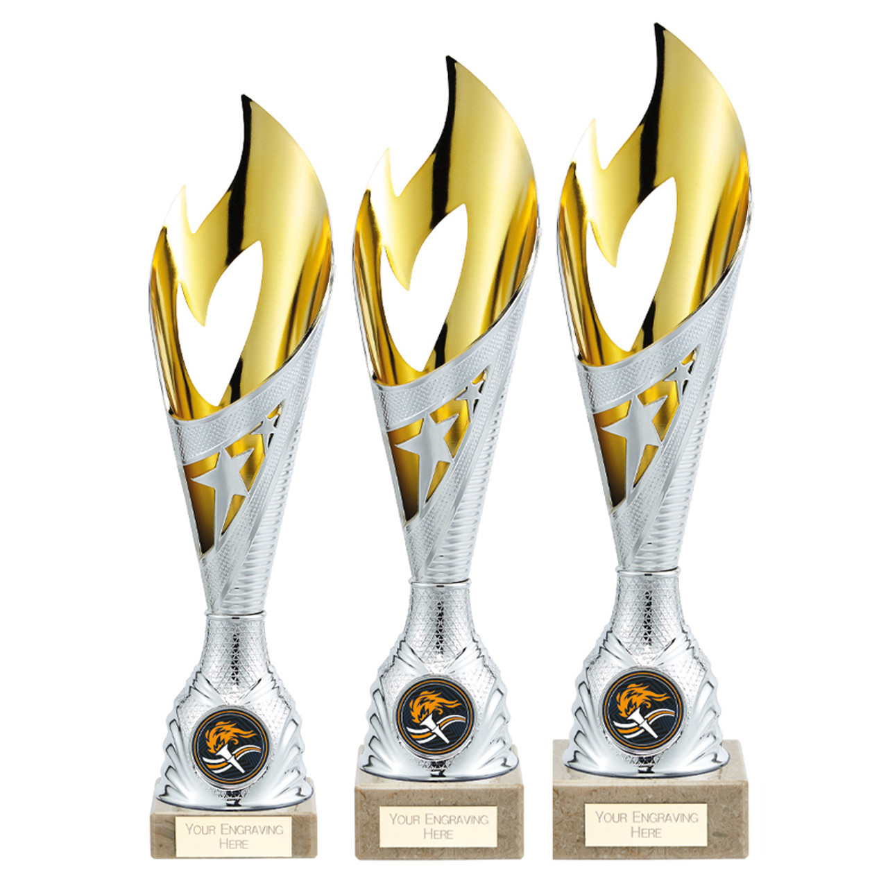 3 Sizes Inferno Silver & Gold Multisport Laser Cup With Engraving Available 
