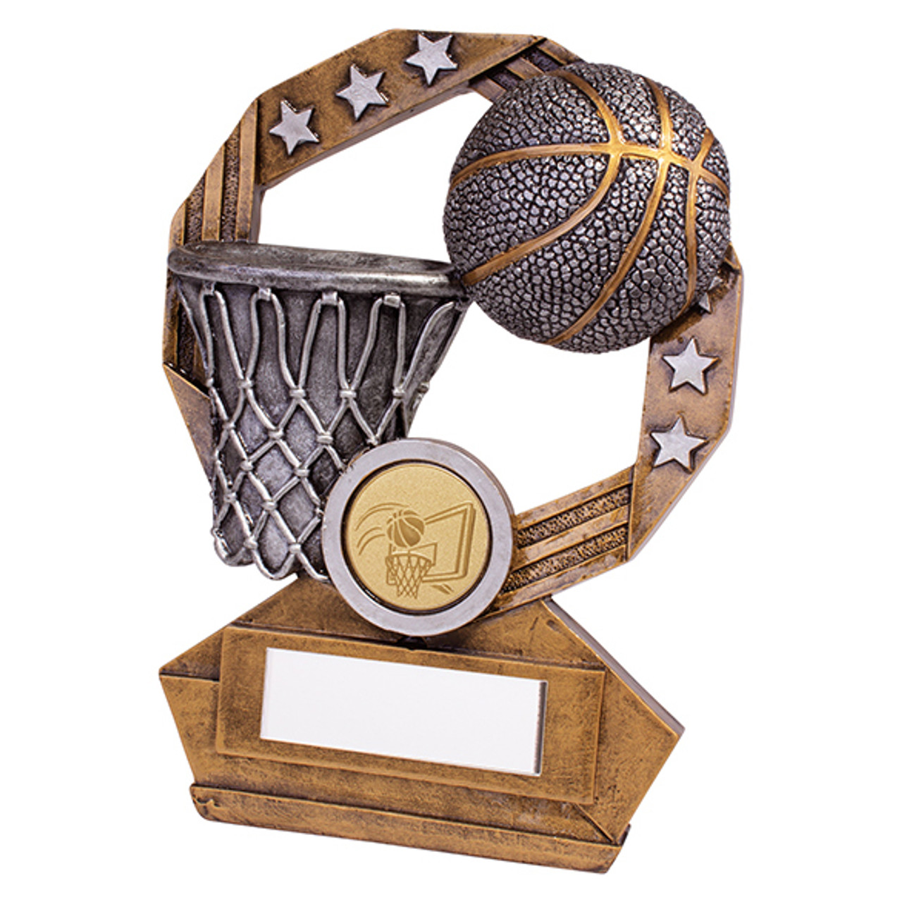 Enigma Basketball series trophy available in 3 sizes with FREE Engraving