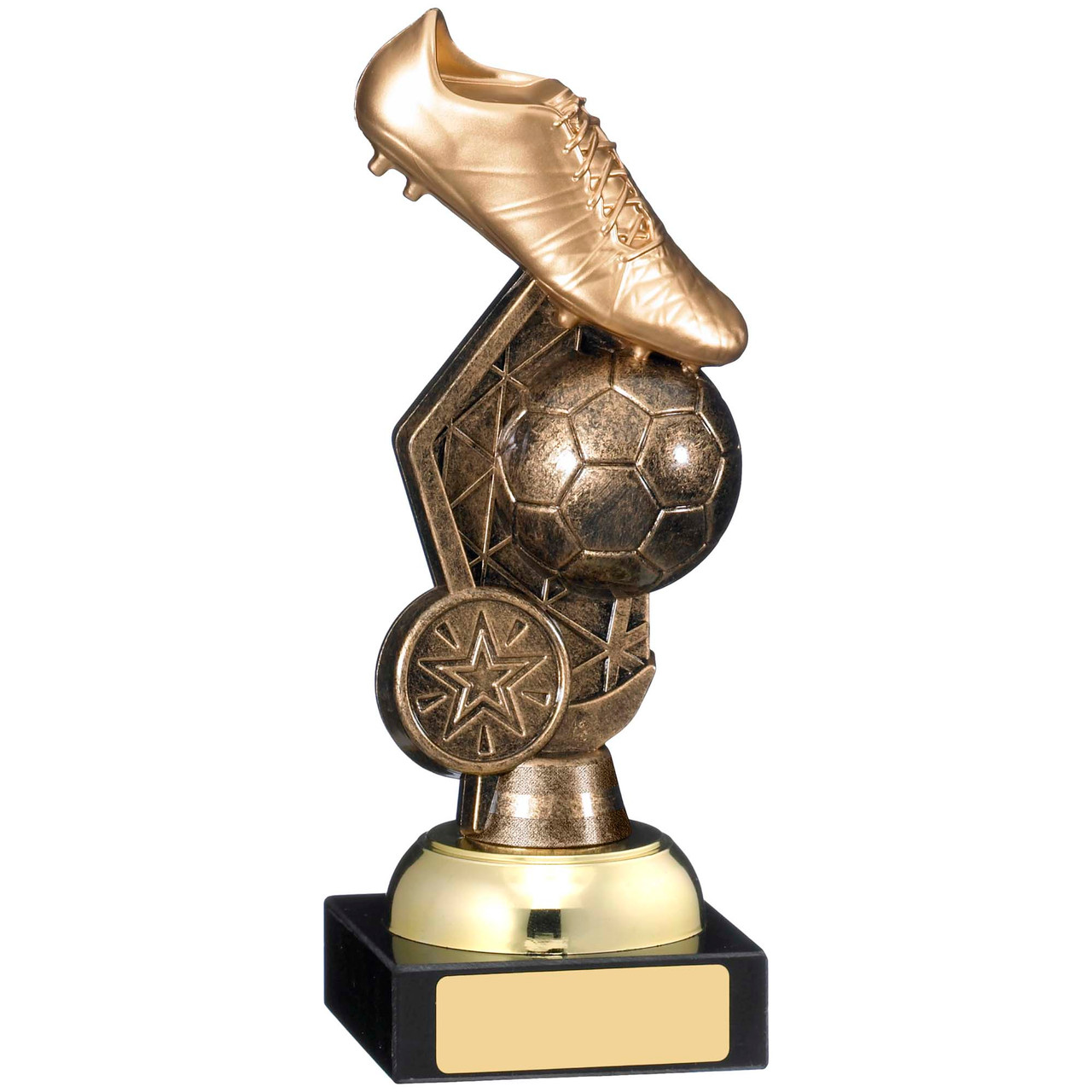 7" Gold Boot & Ball Football Trophy