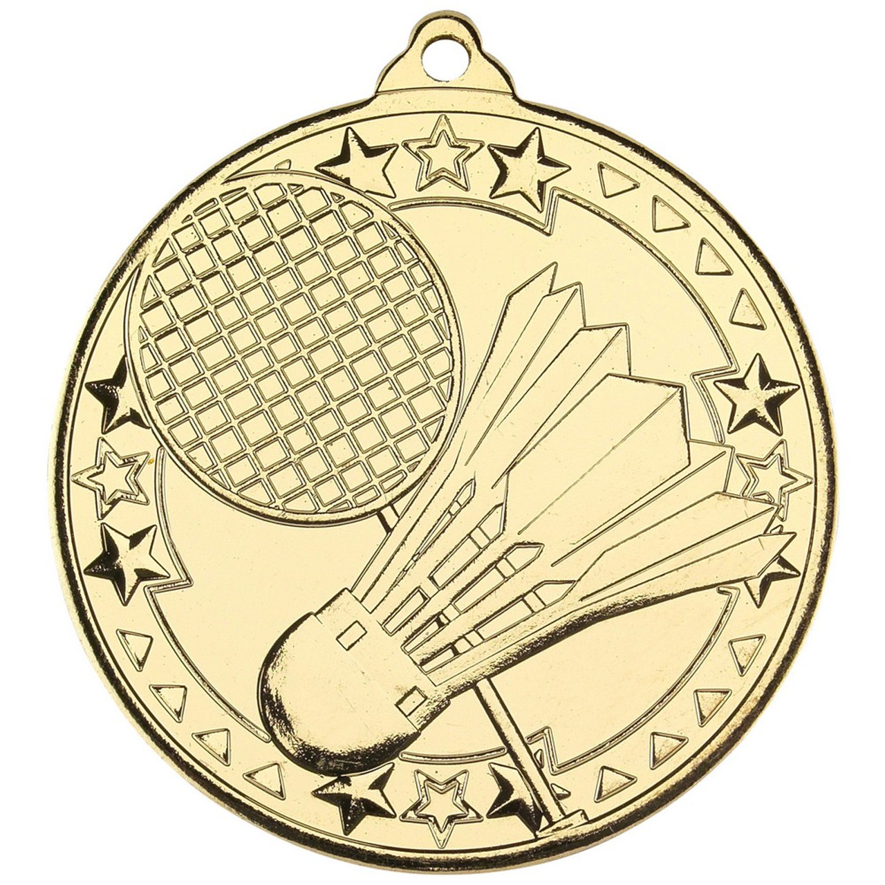 50mm Gold Badminton Medal Award