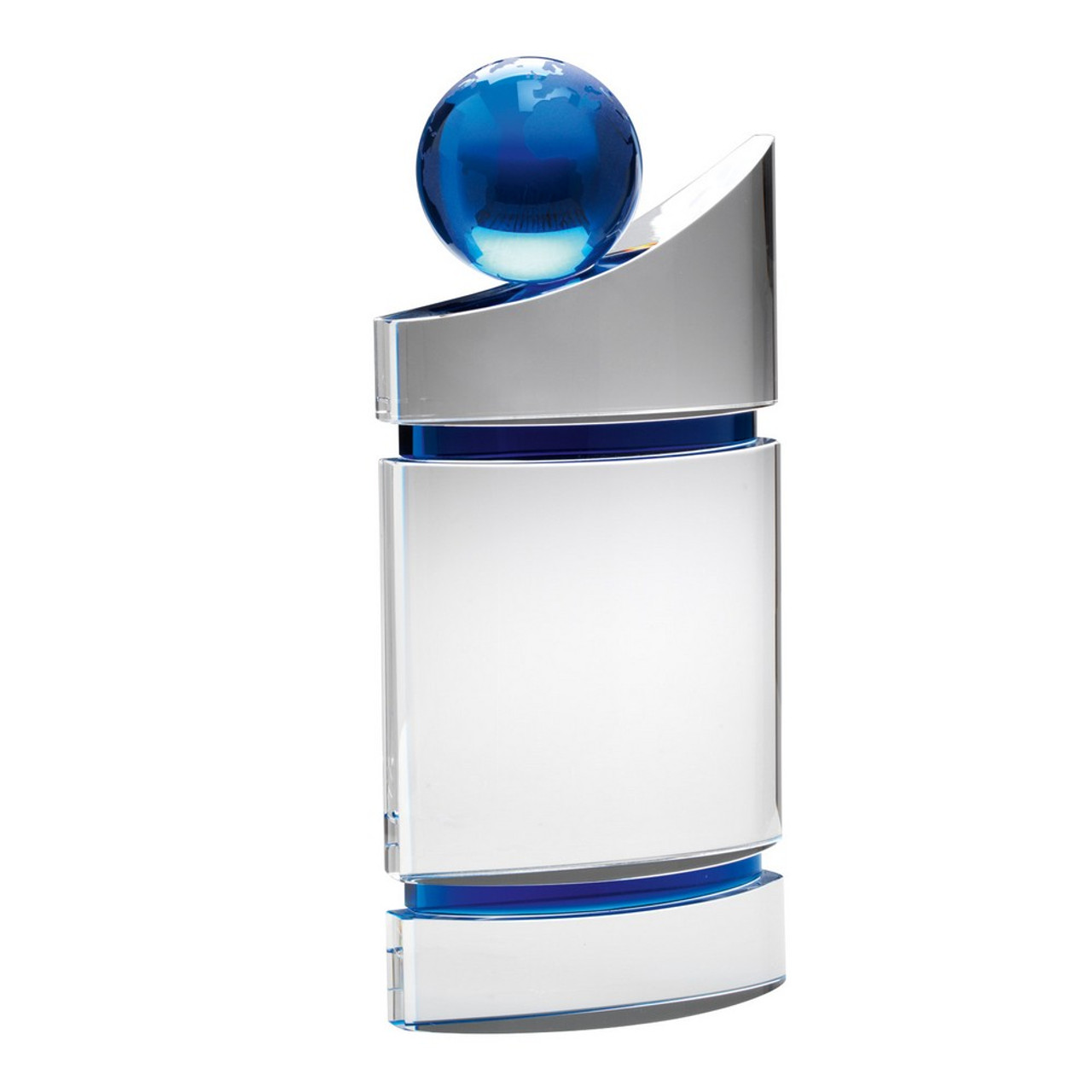 Premium 3D blue glass globe available in 3 sizes 