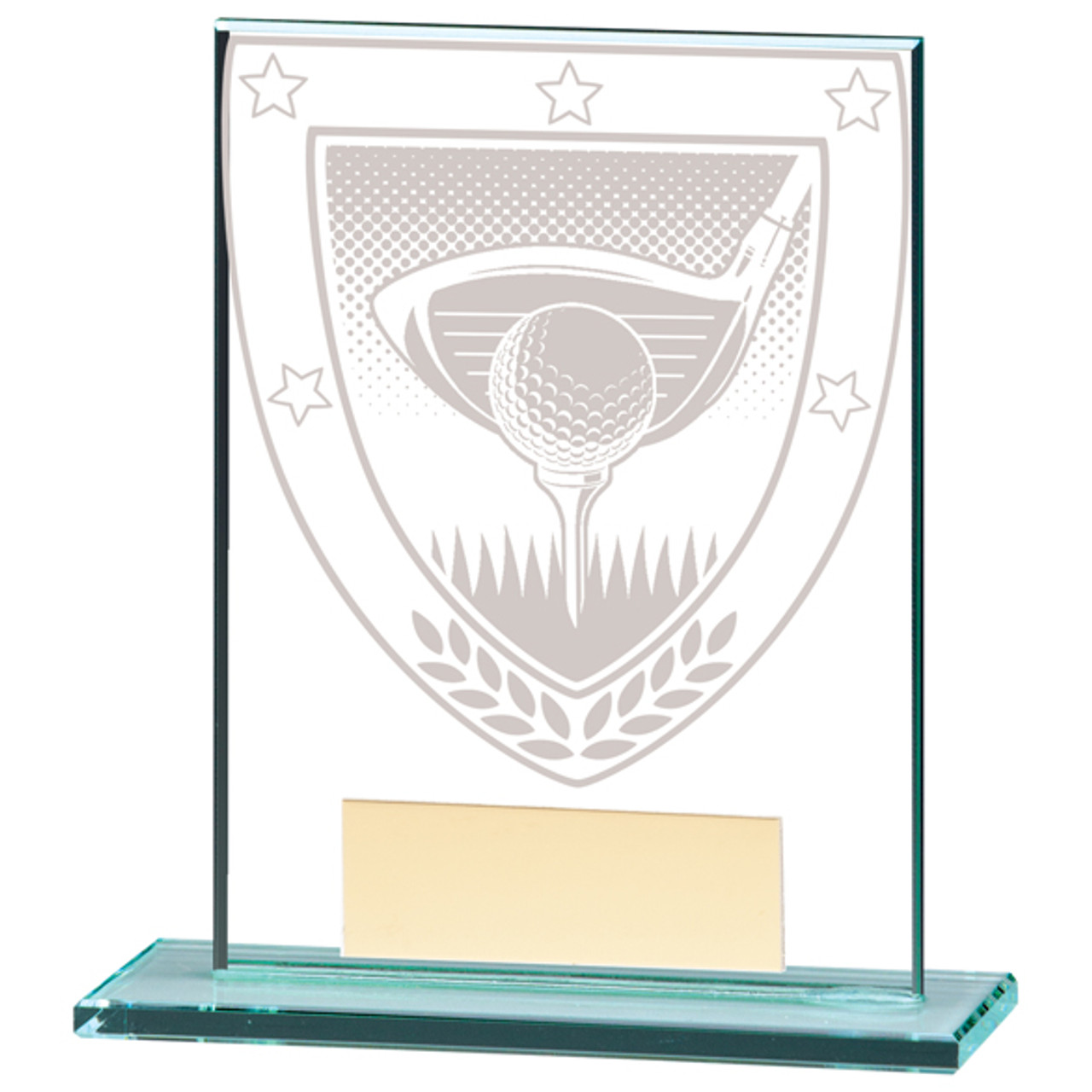 MILLENNIUM Glass Golf Trophy Award