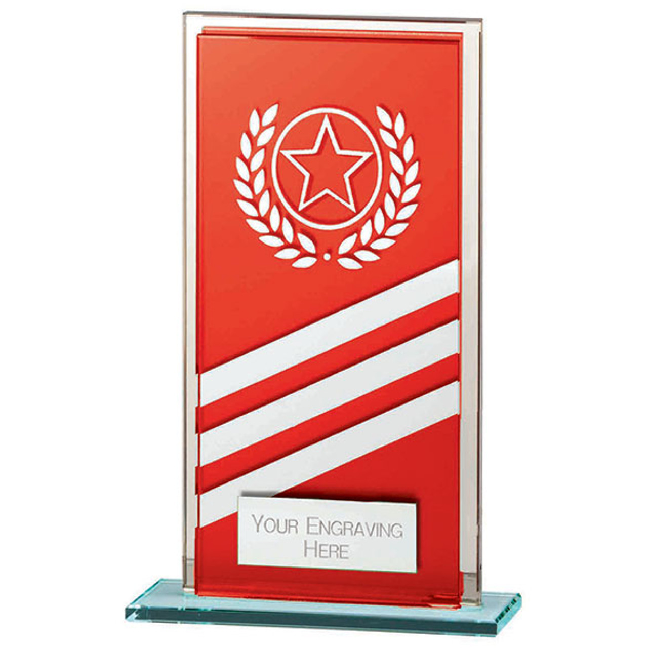 TALISMAN MIRROR Red & Silver Multisport Glass Award