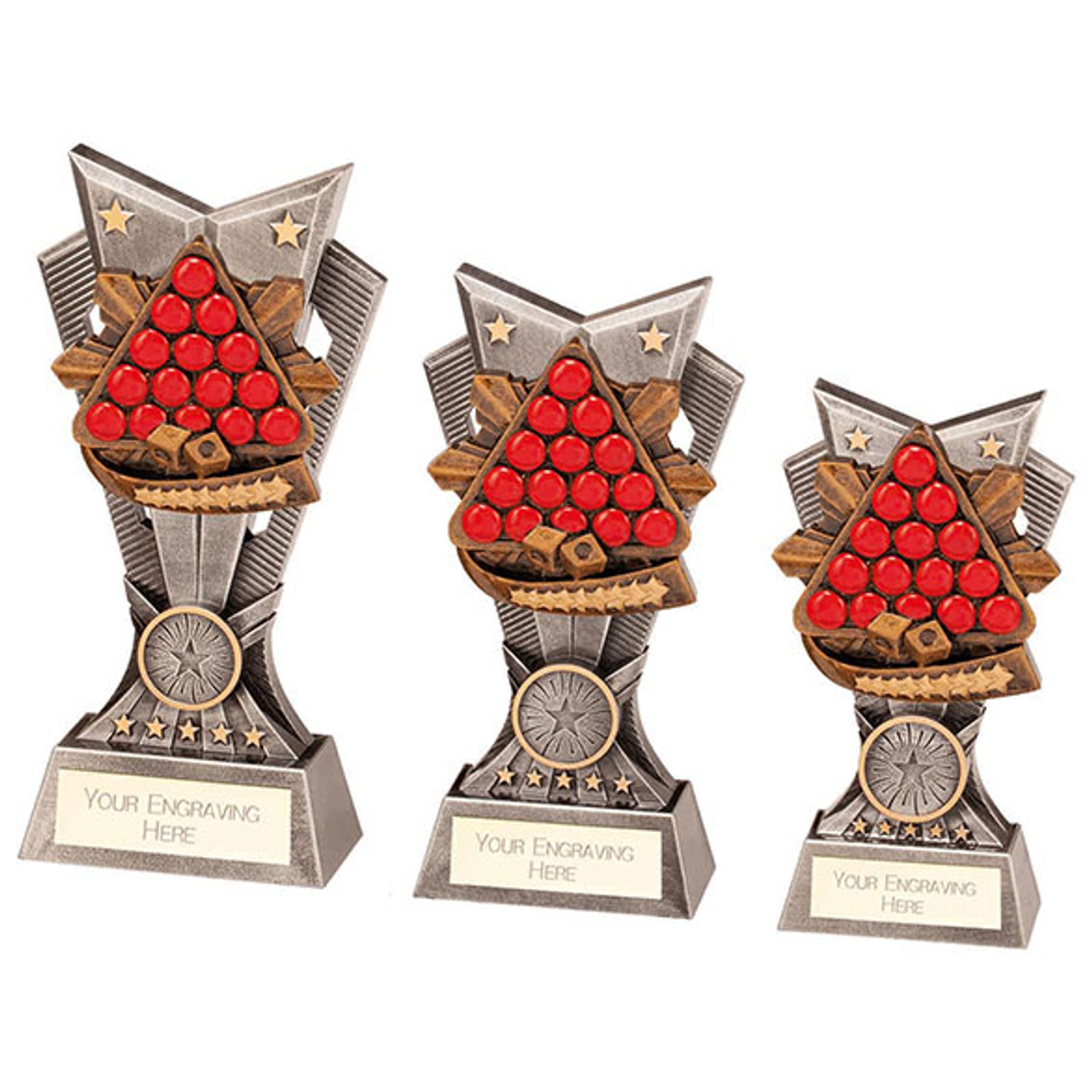 SPECTRE Silver Resin Snooker Trophy Series