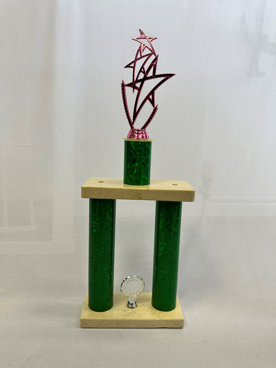 Pink Star 2 Tier Tower Trophy