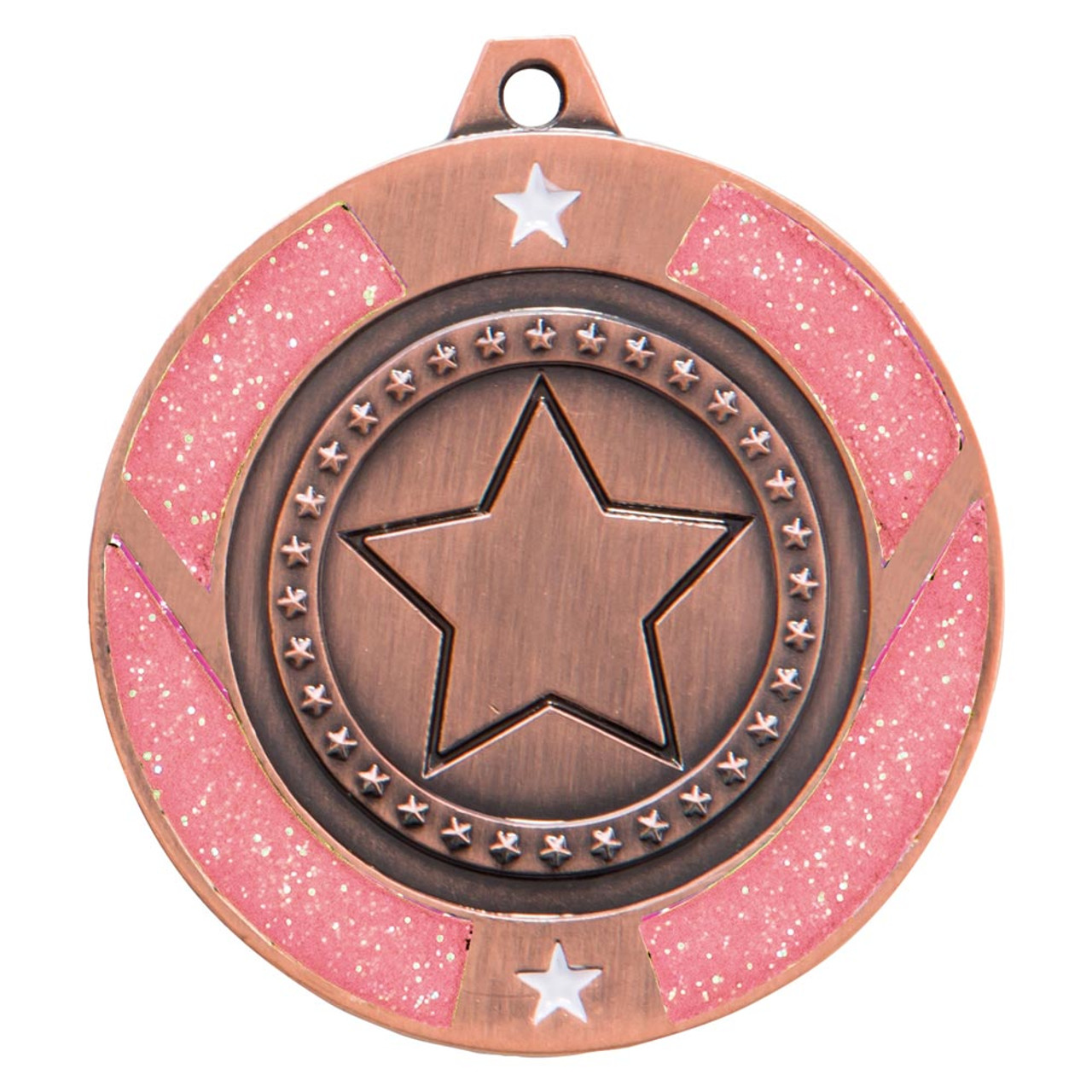 Glitter Star 50mm Pink Dance Medal 