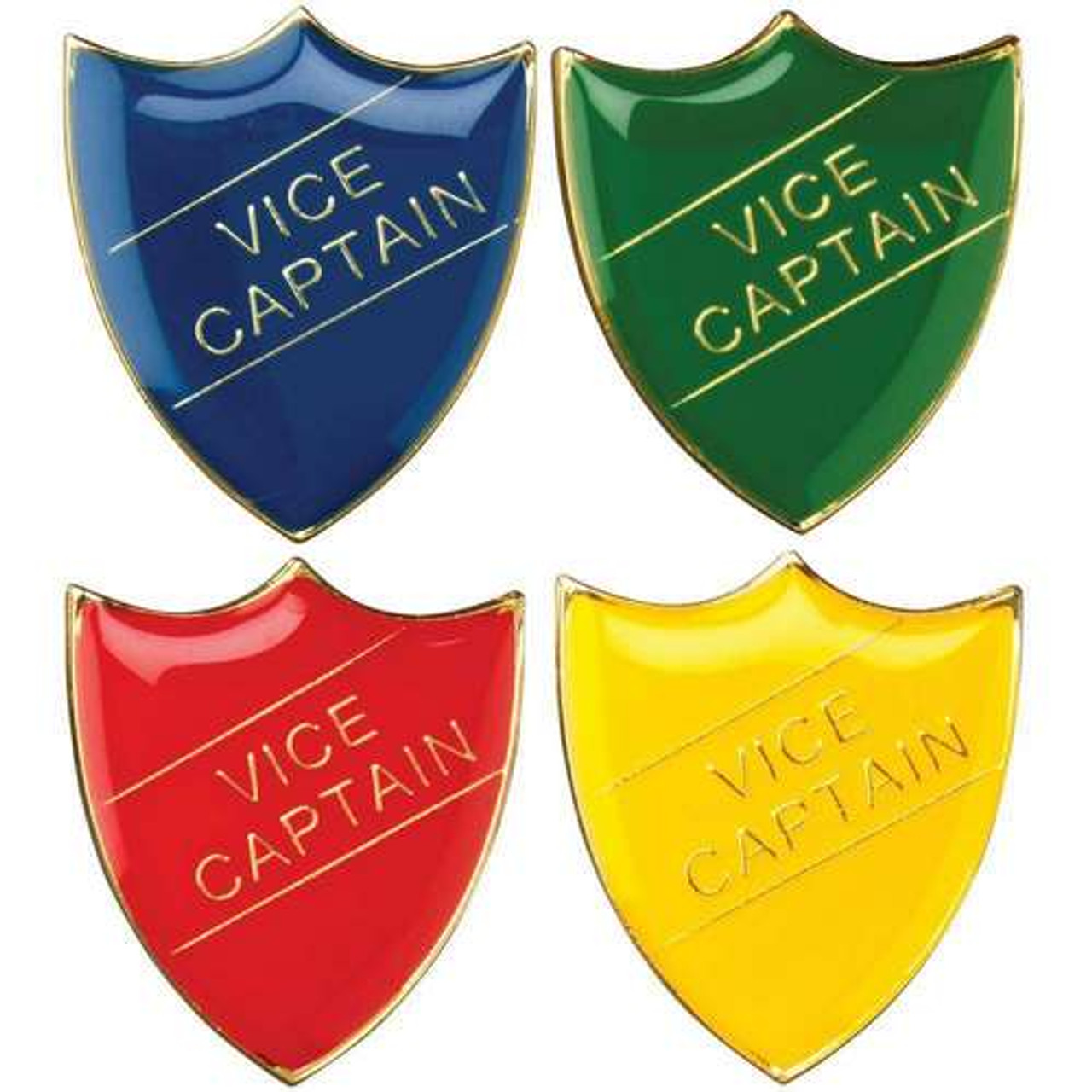 Vice Captain Sports Enamel Shield Badge in 4 colours
