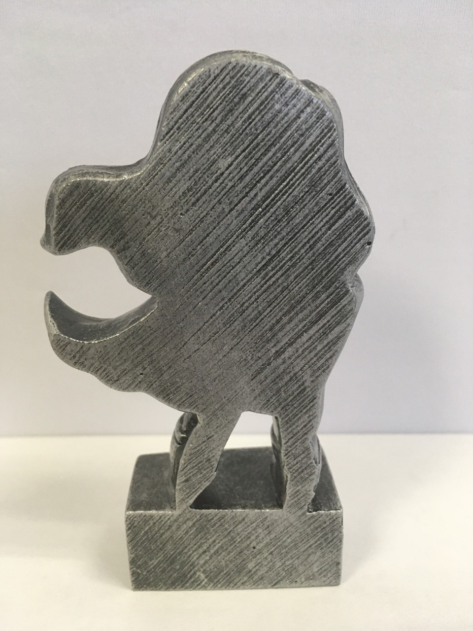 Mini superhero girl silver achievement trophy back view.