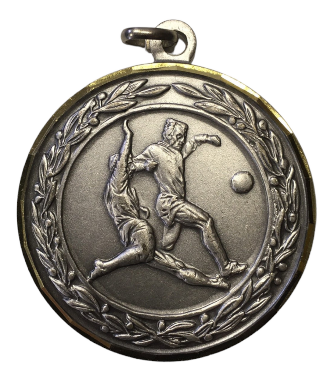 Silver Football Tackle Medal