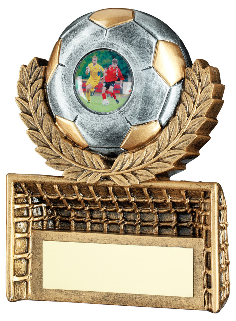 Mini Football Wreath On Goal Award With Custom Logo