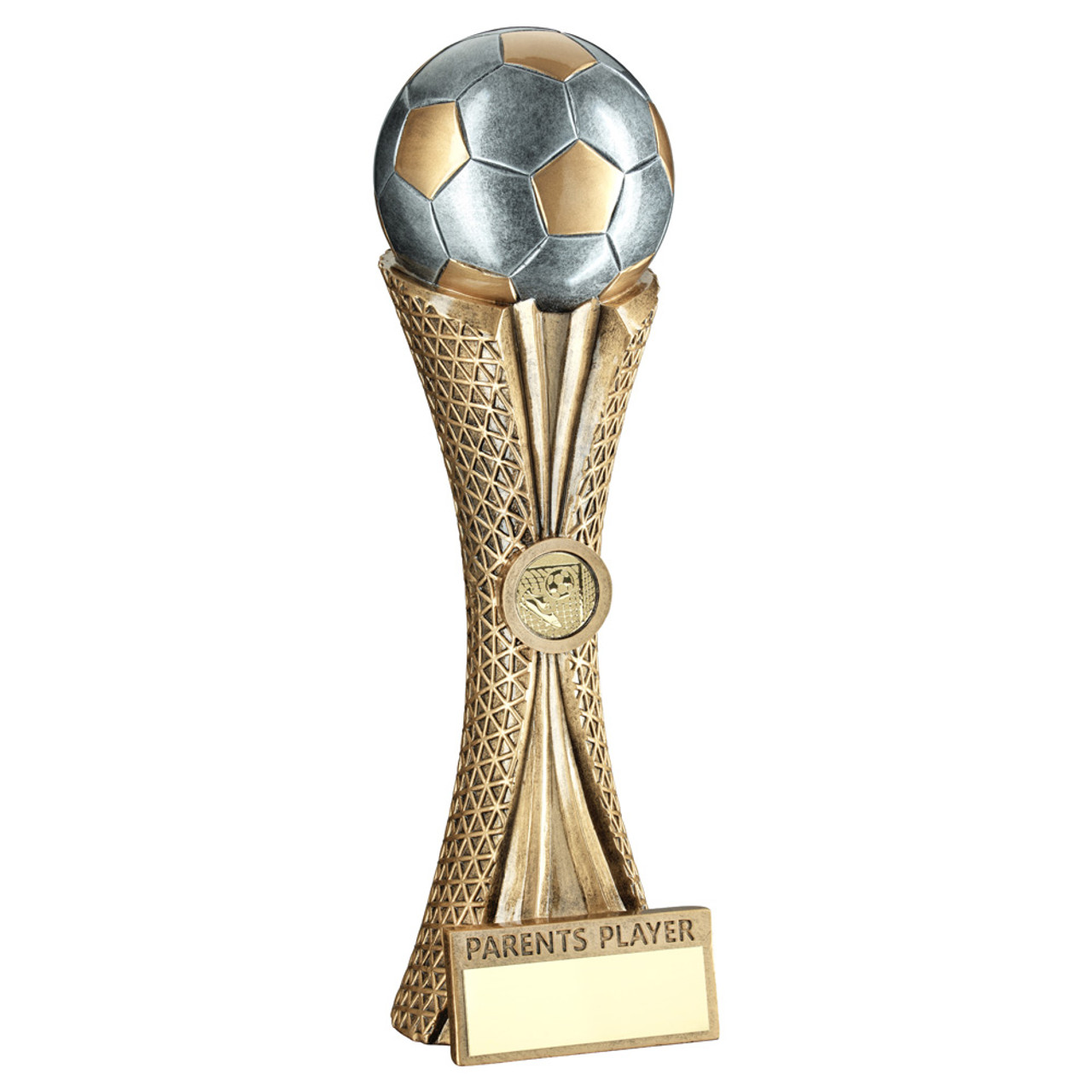 Parents' Player Football Tri-Mesh Column 12 Inch Trophy Award for Football Superstars With Custom Logo