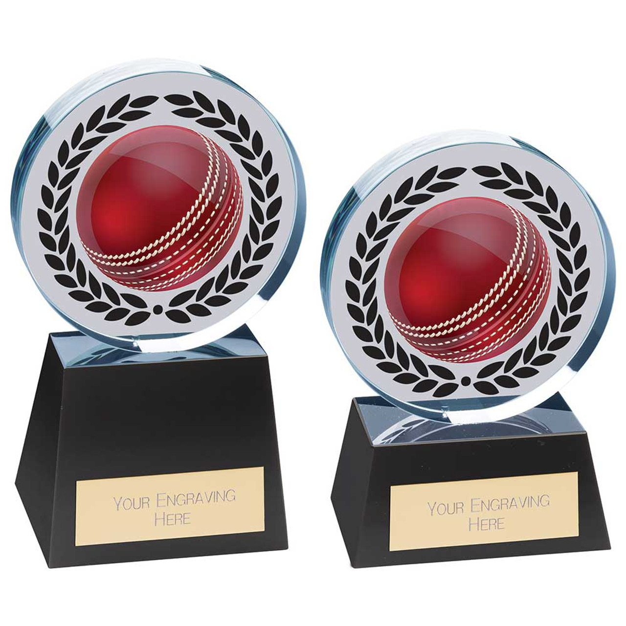 Emperor Cricket Glass Award in 2 sizes