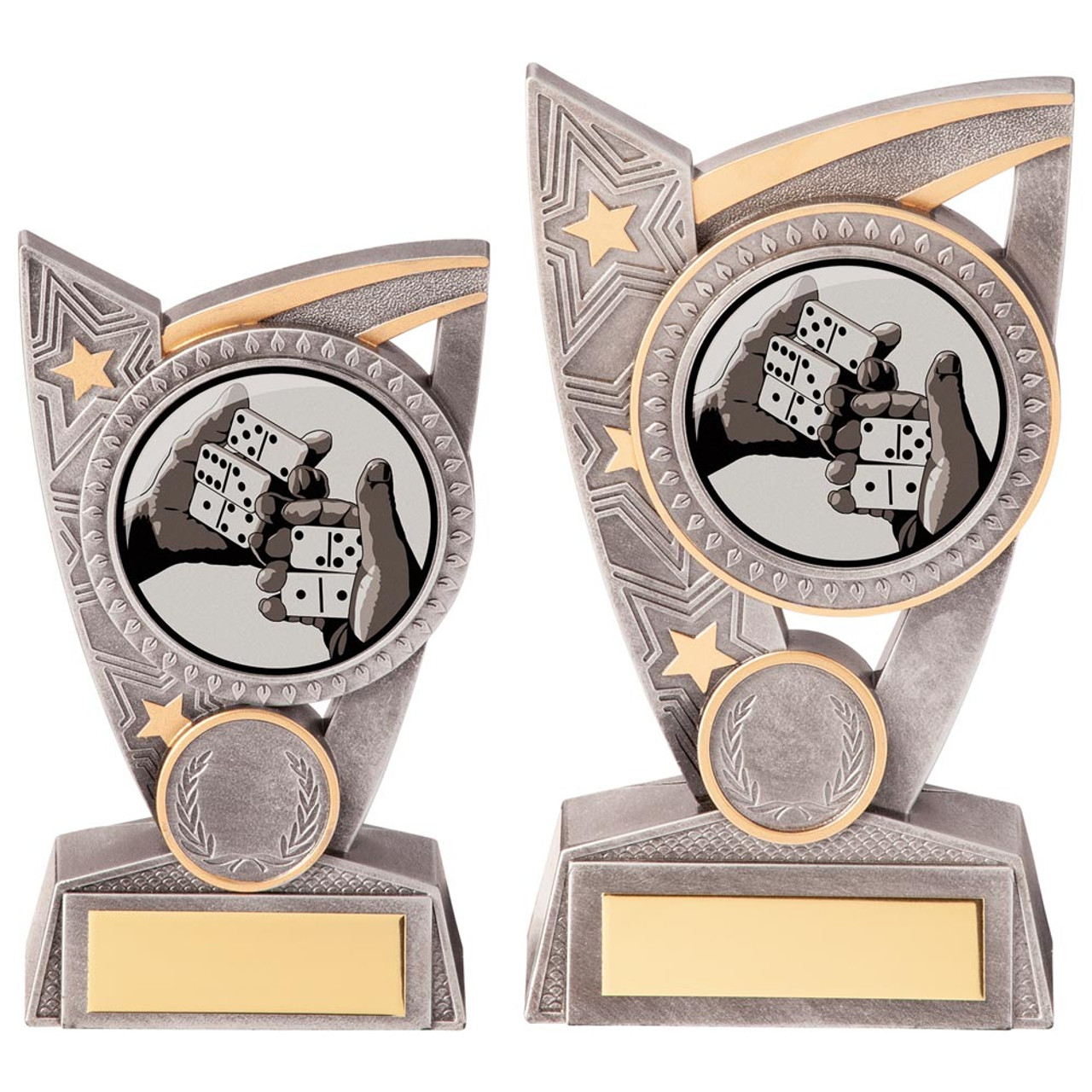 Dominoes Silver & Gold Triumph Award in 2 sizes