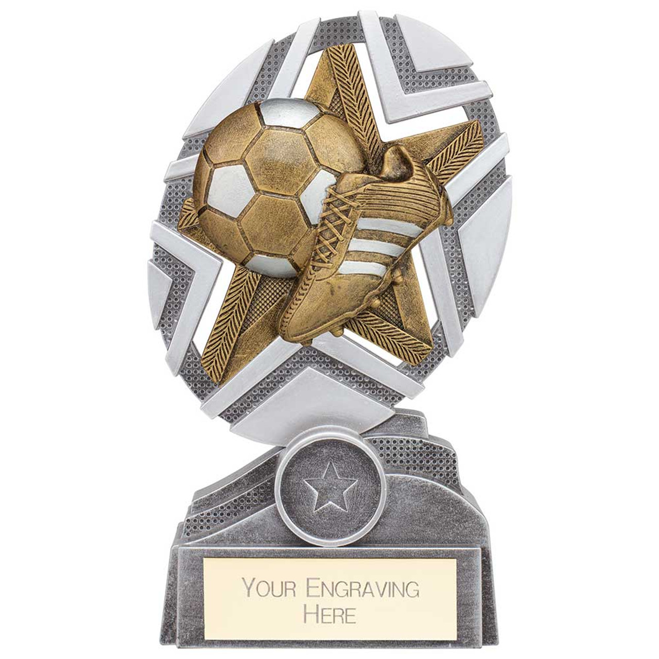 Football Boot & Ball The Stars Plaque Trophy