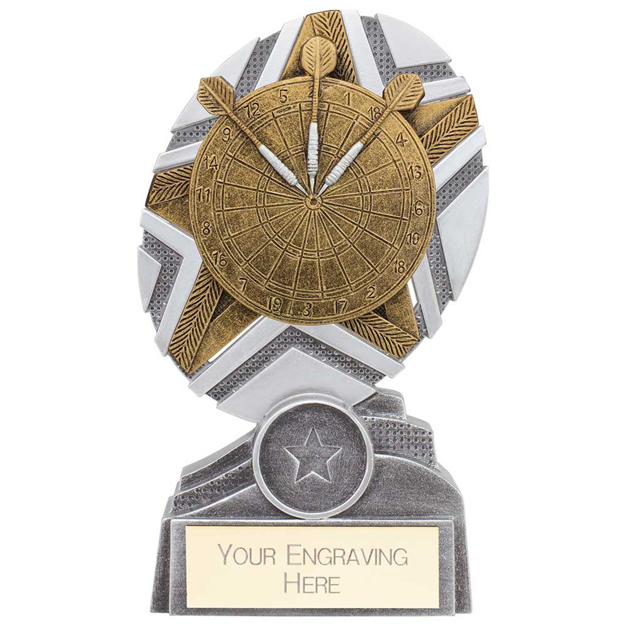 Darts & Dartboard The Stars Plaque Trophy