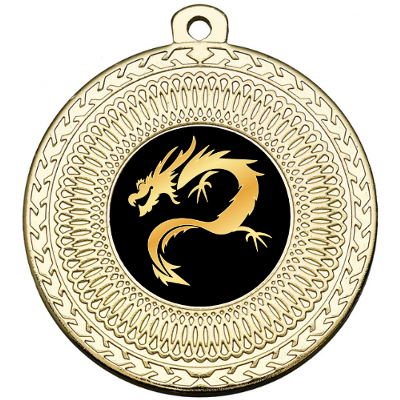 Golden Dragon Premium Martial Arts Medal 50mm With Free Engraving 