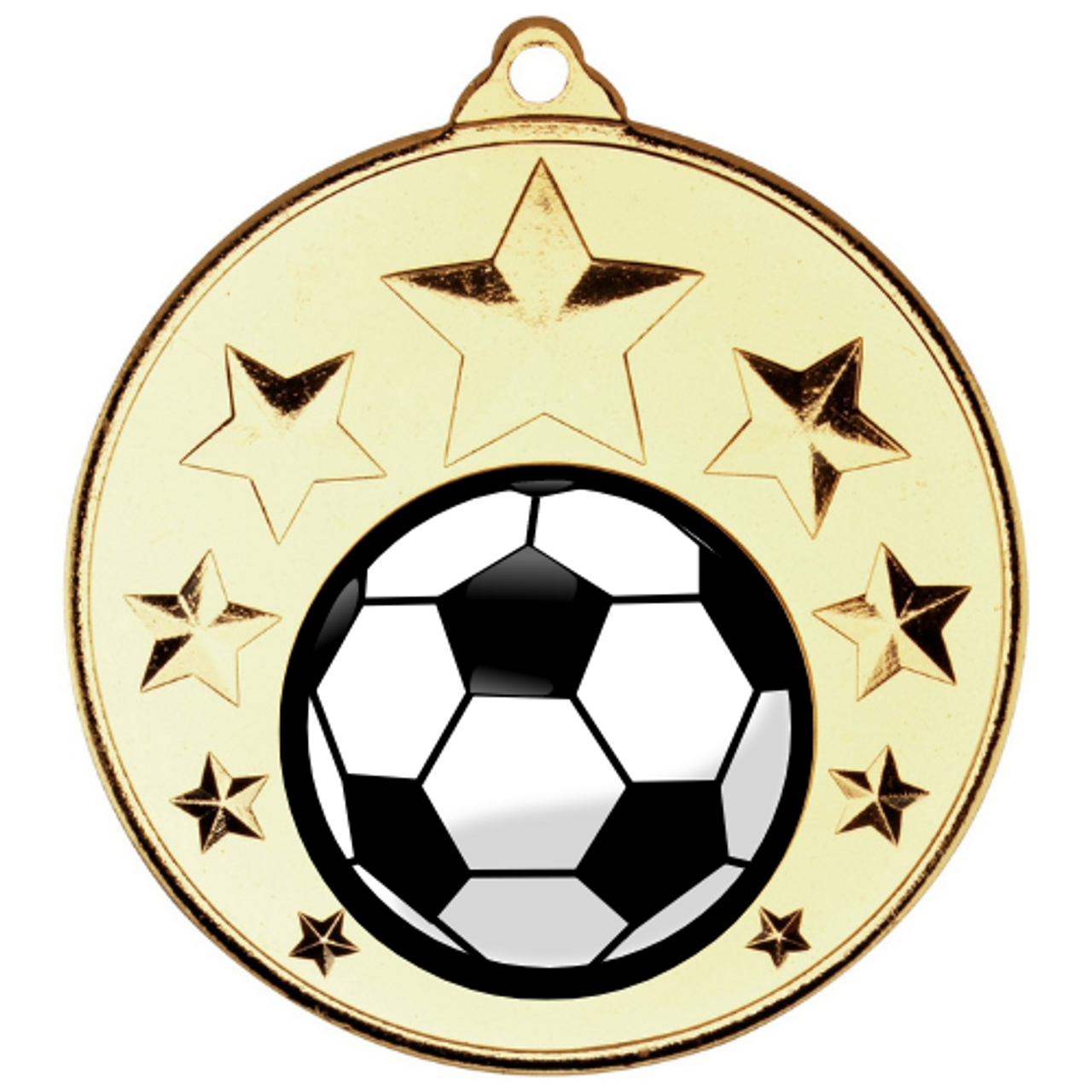 Football Medal Top Scorer 50mm Gold Stars Award With Free Engraving 