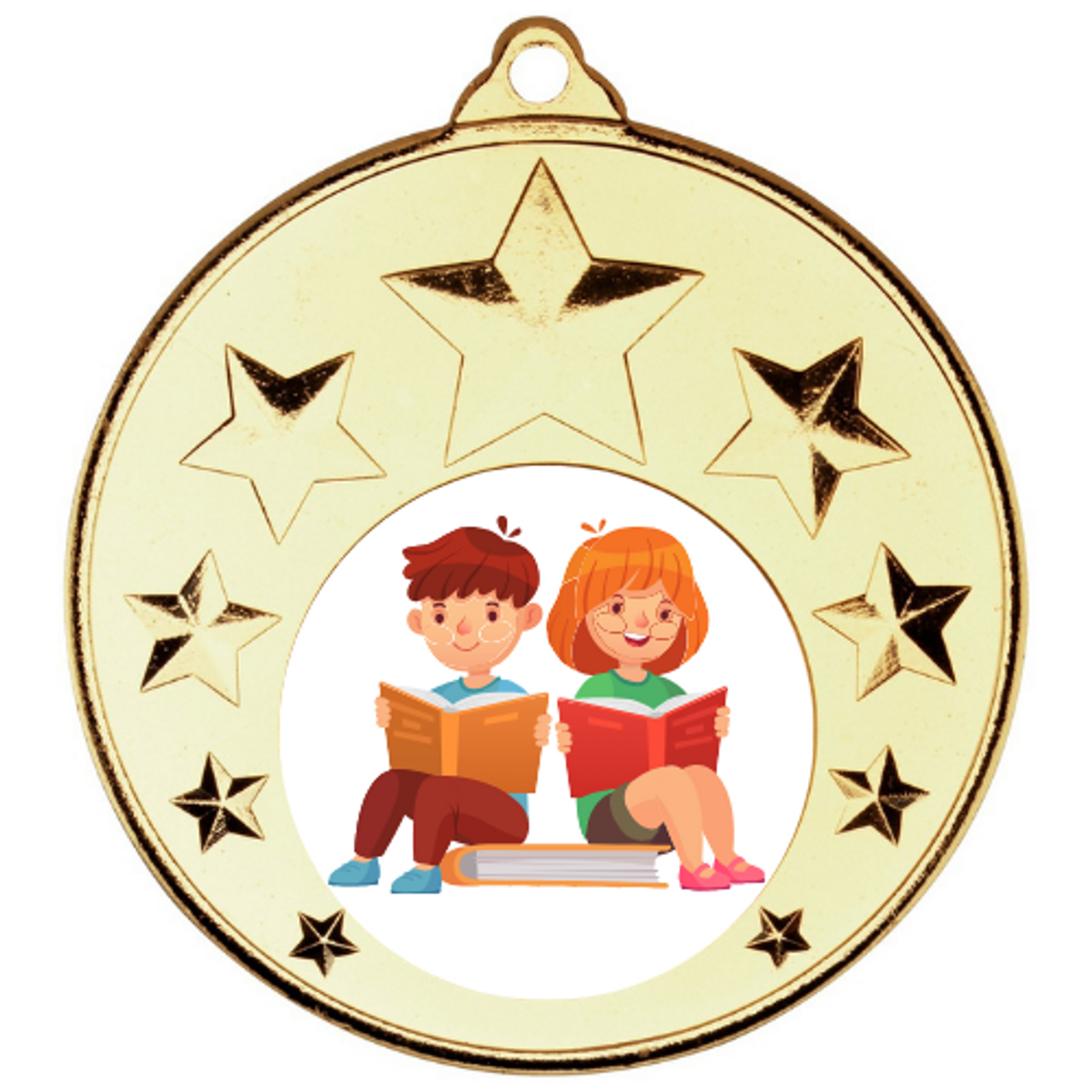World Book Day Gold Phonics Reading Medal 50mm