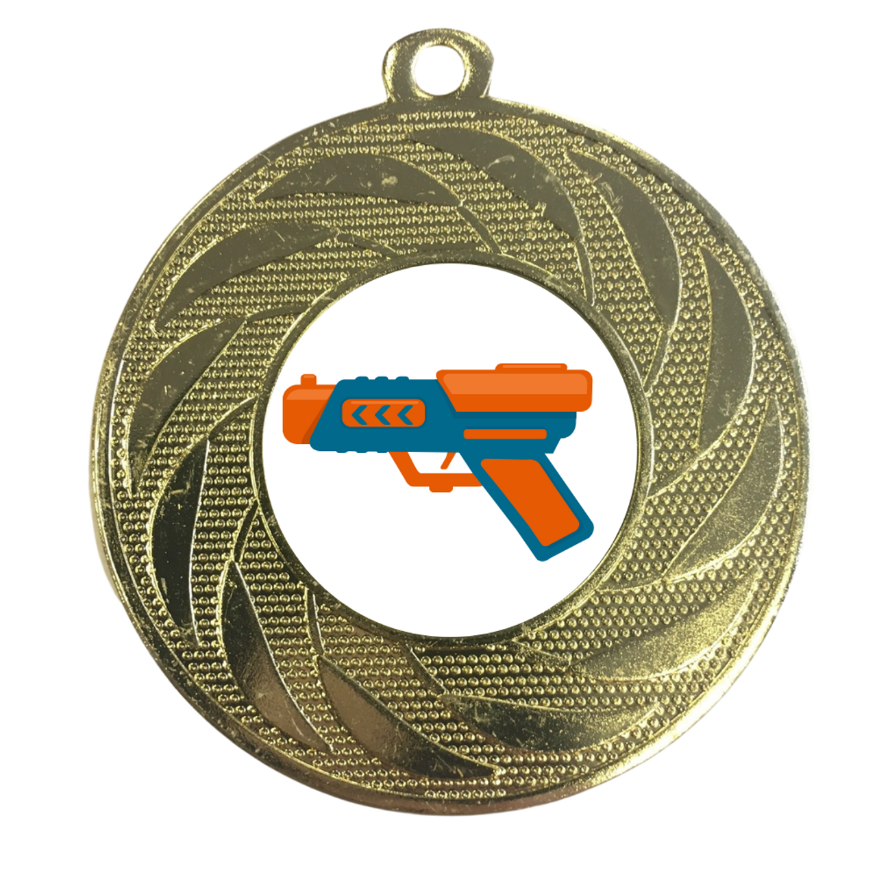 Nerf Gun Party Premium Medals 50mm Gold