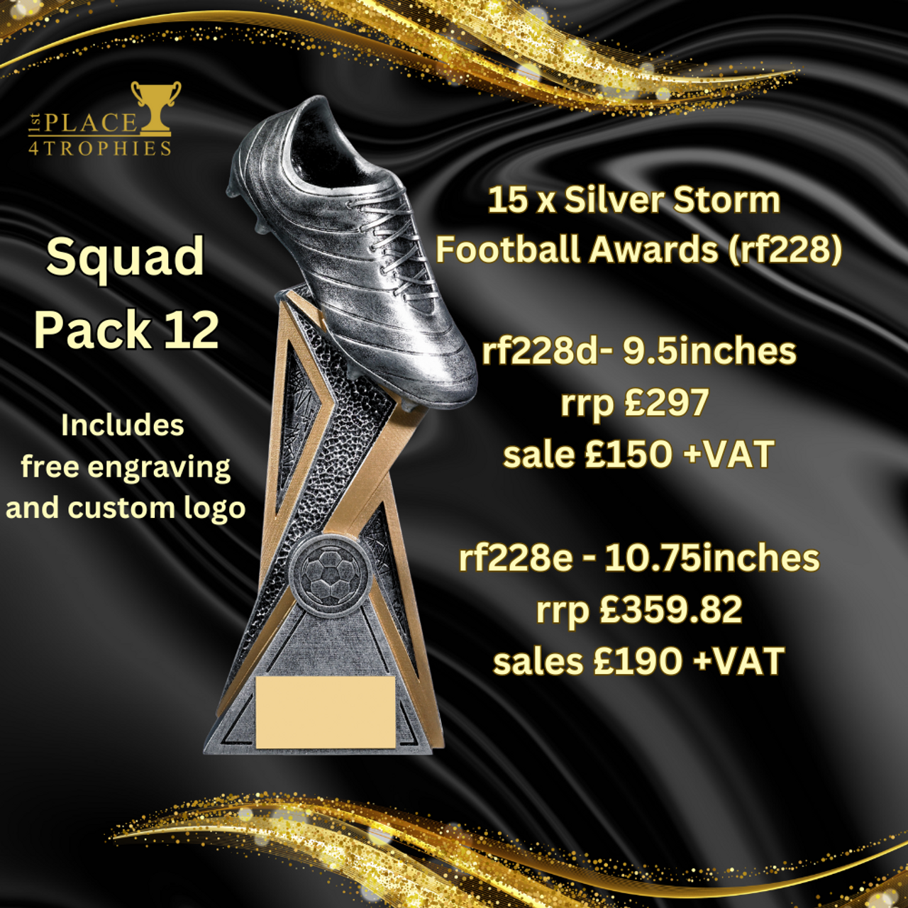 Silver Storm Football Squad Pack Set of 15 Awards