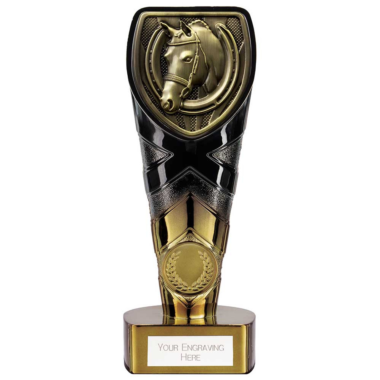 Equestrian Horse Show Award Black & Gold Fusion Cobra Trophy