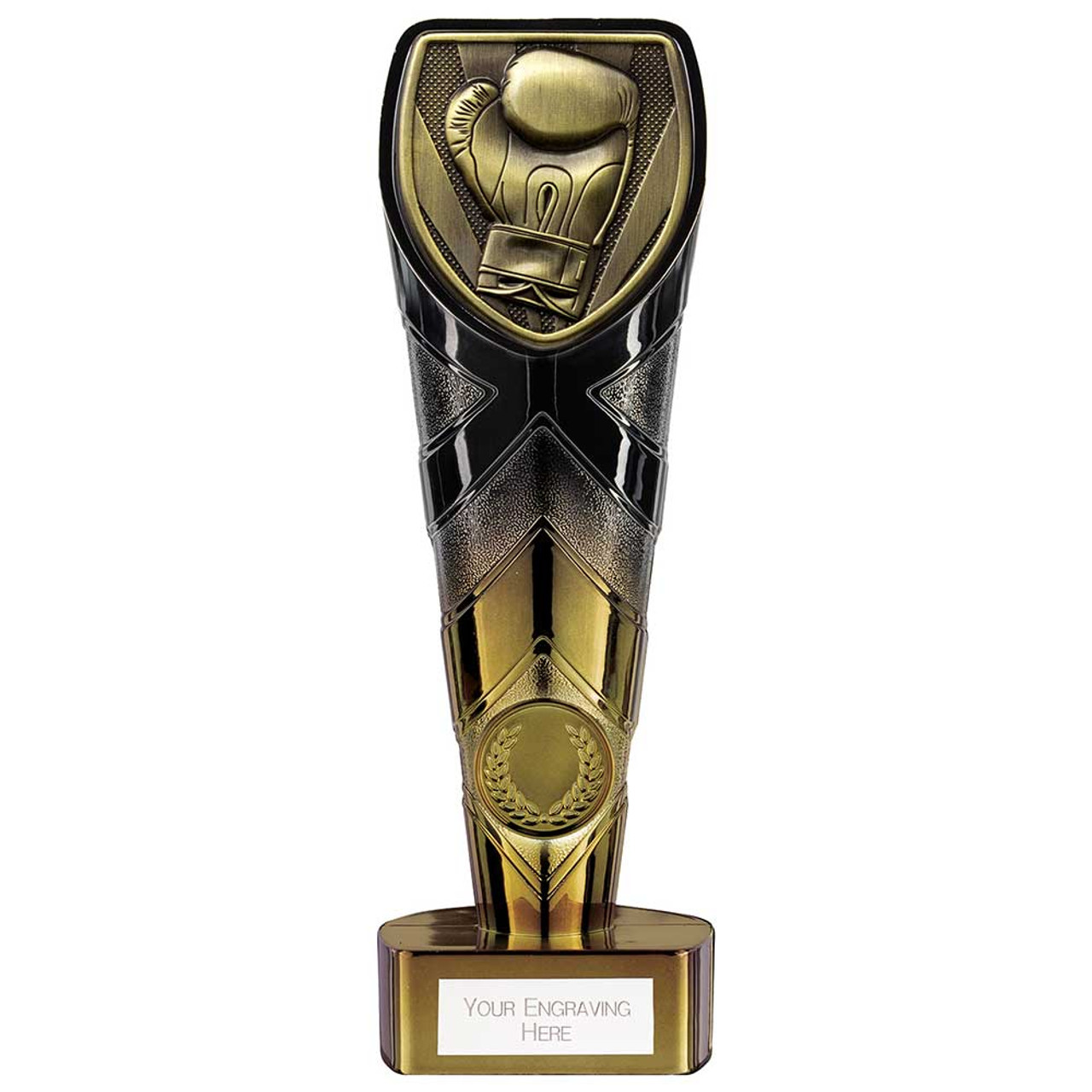 Karate Award Black & Gold Fusion Cobra Trophy