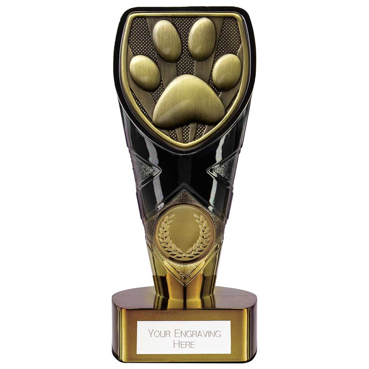 Dog Show Award Black & Gold Fusion Cobra Trophy