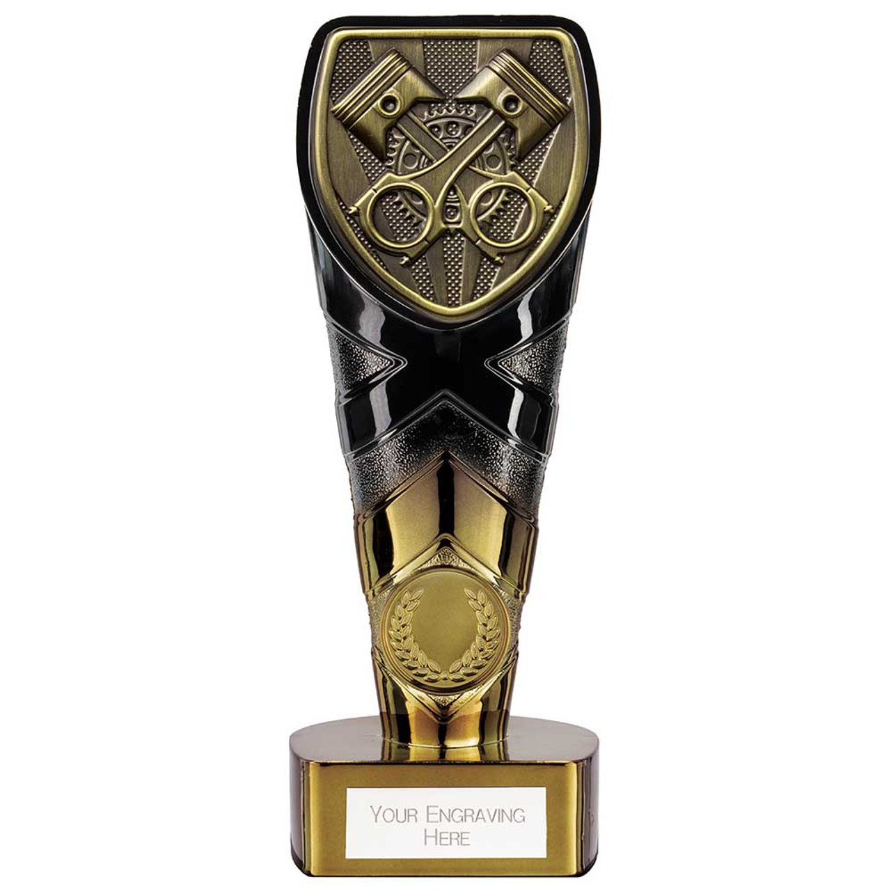 Motorsport Pistons Award Black & Gold Fusion Cobra Trophy