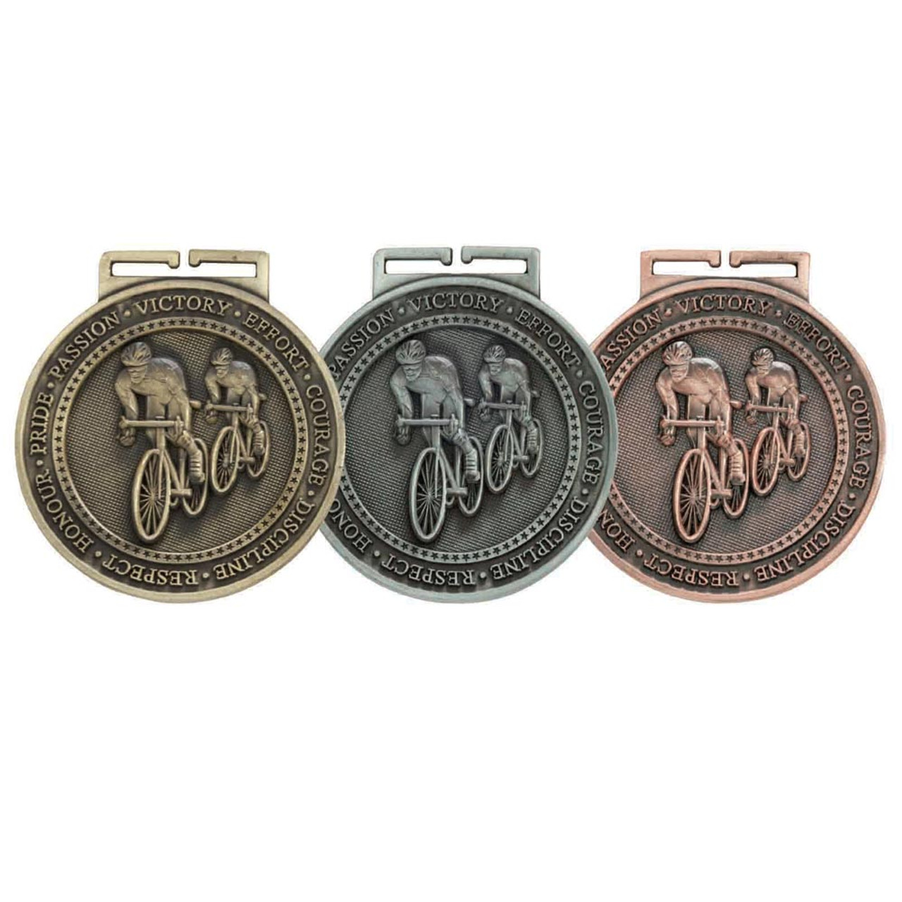 Stamped Iron Olympia Cycling Die-Cast Thick Metal Medal 60mm